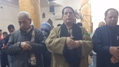 صلاة التراويح من مسجد على بن أبى طالب بكفر الشيخ.. فيديو