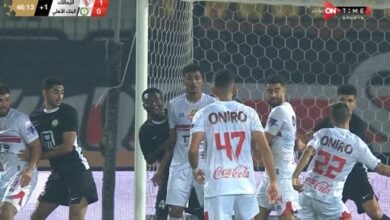 الزمالك يتقدم على البنك الأهلى بهدف ناصر ماهر فى الشوط الأول.. فيديو