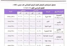 جدول امتحانات الفصل الدراسى الأول لطلاب مدارس إدارة العياط التعليمية