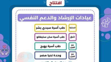 تعرف على أماكن ومواعيد عيادات الدعم النفسى التابعة لمديرية الصحة بالإسكندرية